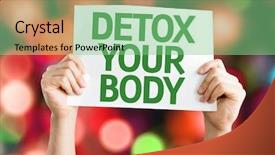  Presentation with detox - Presentation theme enhanced with toxin - detox your body card background and a seafoam green colored foreground
