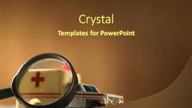  Presentation with ambulance - Amazing slide deck having toy-ambulance-on-the-wooden backdrop and a tawny brown colored foreground