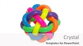  Presentation with toy - Colorful presentation theme enhanced with toy-ball-isolated-on-white backdrop and a white colored foreground