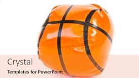  Presentation with ball bearing on a white - Beautiful slide set featuring toy-ball-on-white-background backdrop and a gold colored foreground