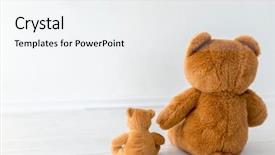  Presentation with brown bear - Amazing presentation having toy bears sitting like family backdrop and a white colored foreground