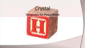  Presentation with wooden toy - Audience pleasing presentation theme consisting of toy blocks - wooden block with letter h backdrop and a lemonade colored foreground