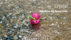  Presentation with toy - Colorful slide set enhanced with toy-bucket-and-spade backdrop and a gray colored foreground