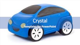  Presentation with jeep car - Theme consisting of toy car isolated on white background and a teal colored foreground