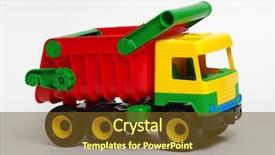  Presentation with toy - Theme enhanced with toy car isolated on white background and a tawny brown colored foreground