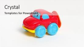  Presentation with jeep car - Theme featuring toy car isolated on white background and a  colored foreground