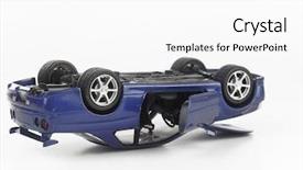  Presentation with floral border over white - Theme consisting of toy car over turn background and a white colored foreground