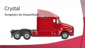  Presentation with tipper truck - Audience pleasing theme consisting of tipper trucks - toy car truck isolated backdrop and a white colored foreground