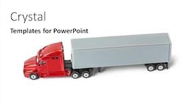  Presentation with truck - Slide set with toy-car-truck-isolated background and a white colored foreground