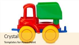  Presentation with haul truck safety - Amazing presentation theme having tipper trucks - toy car truck isolated backdrop and a yellow colored foreground