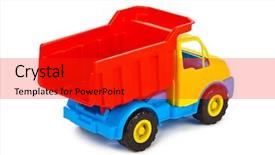  Presentation with rice truck import - Cool new presentation with tipper trucks - toy car truck isolated backdrop and a coral colored foreground