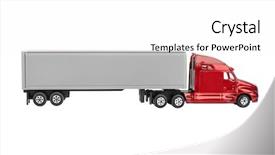  Presentation with tipper truck - PPT layouts consisting of tipper trucks - toy car truck isolated background and a white colored foreground