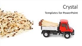  Presentation with truck - Colorful PPT theme enhanced with toy car truck with match backdrop and a white colored foreground