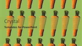  Presentation with high quality - Presentation theme with toy-carrot-pattern-over-green background and a yellow colored foreground