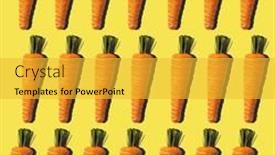  Presentation with high quality - PPT theme enhanced with toy-carrot-pattern-over-yellow background and a yellow colored foreground