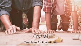  Presentation with kneeling - Presentation theme featuring toy cars while kneeling background and a lemonade colored foreground