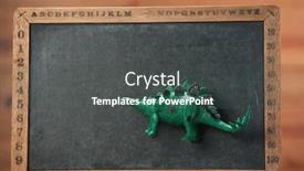  Presentation with dinosaur - Slides having toy-dinosaur-on-the-mini background and a dark gray colored foreground