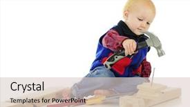  Presentation with nail - Amazing slides having toy hammer on a white backdrop and a  colored foreground