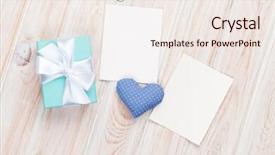  Presentation with valentines day - Audience pleasing presentation design consisting of toy heart blank photo frames backdrop and a sky blue colored foreground