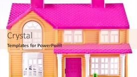 Presentation with roof - Colorful slides enhanced with toy-house-with-pink-roof backdrop and a coral colored foreground