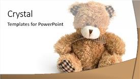  Presentation with toy - Cool new PPT theme with toy isolated on white background backdrop and a white colored foreground