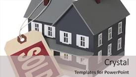  Presentation with toy model - Cool new theme with home seller - toy model doll house backdrop and a light gray colored foreground