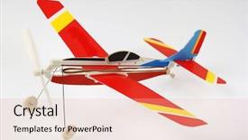  Presentation with toy model - Cool new slide deck with toy model plane on plain backdrop and a lemonade colored foreground