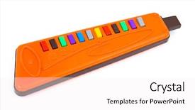  Presentation with pipe - Theme featuring toy music pipe isolated background and a white colored foreground