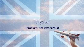  Presentation with union jack flag - Presentation theme having toy-plane-flying-in-front background and a lemonade colored foreground