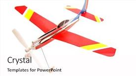  Presentation with plane - Theme enhanced with toy plane background and a  colored foreground