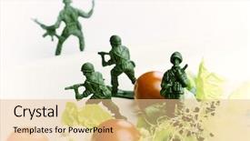  Presentation with weight loss - Audience pleasing PPT theme consisting of military toy soldiers defending healthy backdrop and a lemonade colored foreground