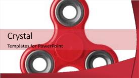  Presentation with toy - Cool new presentation theme with toy spinner isolated on white backdrop and a red colored foreground