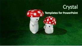  Presentation with mushrooms - Cool new theme with toy story 2 - cute puppets handmade two mushrooms backdrop and a  colored foreground