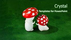  Presentation with two cute sisters playing - Slide set enhanced with toy story 2 - cute puppets handmade two mushrooms background and a  colored foreground