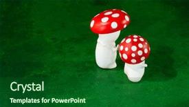  Presentation with mushrooms - Slide set featuring toy story 2 - cute puppets handmade two mushrooms background and a  colored foreground