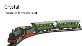  Presentation with toy - Audience pleasing slide set consisting of toy train isolated on white backdrop and a white colored foreground