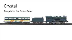  Presentation with toy - Audience pleasing slide set consisting of toy train isolated on white backdrop and a white colored foreground