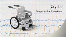  Presentation with ecg - Audience pleasing theme consisting of toy wheelchair on ecg - medical backdrop and a  colored foreground