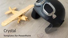  Presentation with wooden toy - Amazing theme having toy wooden airplane backdrop and a mint green colored foreground