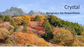  Presentation with forest - PPT layouts with toyota - korankei forest autumn park nagoya background and a light blue colored foreground