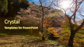  Presentation with summer winter autumn spring - PPT layouts consisting of toyota - nagoya obara autumn landscape background and a  colored foreground