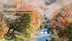  Presentation with sakura - Presentation theme having toyota - nagoya obara autumn landscape background and a  colored foreground