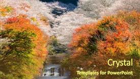  Presentation with african landscape ethiopia - Amazing slide deck having toyota - nagoya obara autumn landscape backdrop and a tawny brown colored foreground