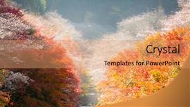  Presentation with landscape juridic - Theme enhanced with toyota - nagoya obara autumn landscape background and a coral colored foreground