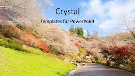  Presentation with sakura - Cool new theme with toyota - nagoya obara autumn landscape backdrop and a light blue colored foreground