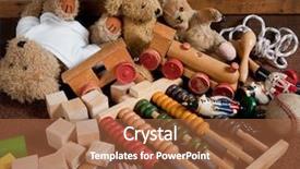  Presentation with abandoned - Audience pleasing presentation theme consisting of toys against an antique wooden backdrop and a red colored foreground