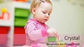  Presentation with daycare - Beautiful slides featuring toys at home or daycare backdrop and a lemonade colored foreground