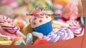  Presentation with candy - Slide set enhanced with toys-cake-and-different-colored background and a coral colored foreground
