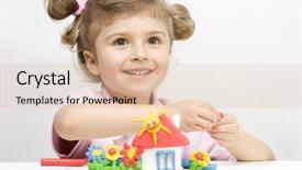  Presentation with toys clay - Beautiful theme featuring toys clay - creative playing with plasticine backdrop and a lemonade colored foreground