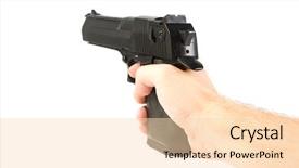  Presentation with guns - Cool new PPT theme with toys guns - aiming isolated backdrop and a lemonade colored foreground